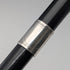 1920s-30s British vintage black shaft curved handle sterling silver decorated walking stick 78cm